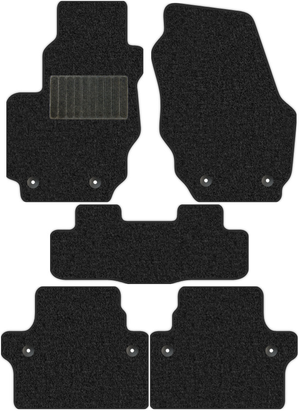 Коврики текстильные "Классик" для Volvo XC70 III (suv) 2007 - 2013, темно-серые, 5шт.