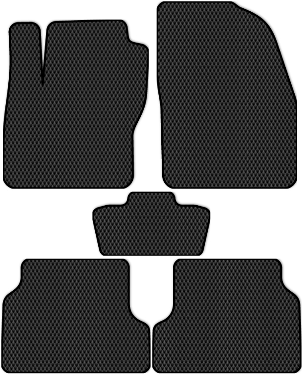 Коврики ЭВА "EVA ромб" для Ford Focus II (универсал / CB4) 2007 - 2011, черные, 5шт.