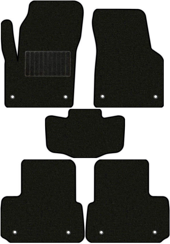 Коврики текстильные "Классик" для Land Rover Discovery Sport I (suv / L550) 2014 - 2019, черные, 5шт.