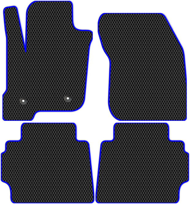 Коврики ЭВА "EVA ромб" для Ford Mondeo V (седан / CD391) 2012 - 2019, черные, 4шт.