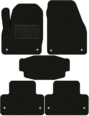 Коврики текстильные "Классик" для Land Rover Range Rover Evoque I (suv / L538) 2015 - 2018, черные, 5шт.