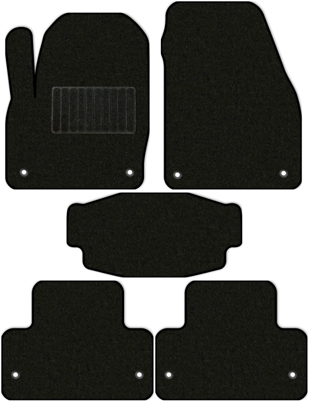 Коврики текстильные "Классик" для Land Rover Range Rover Evoque I (suv 3 дв / L538) 2015 - 2018, черные, 5шт.