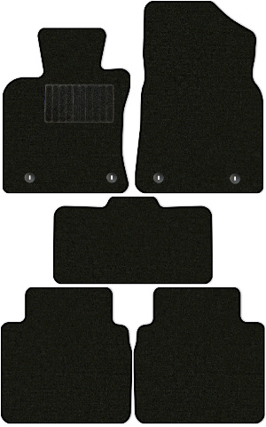Коврики текстильные "Комфорт" для Lexus ES250 VII (седан / XV70) 2018 - Н.В., черные, 5шт.