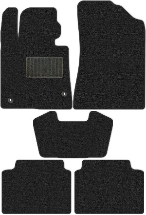 Коврики текстильные "Комфорт" для Kia K5 V (седан / DL3) 2019 - Н.В., темно-серые, 5шт.