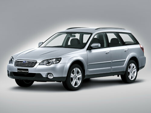 Коврики ЭВА "EVA ромб" для Subaru Outback (универсал / BP) 2003 - 2009, черные, 4шт.