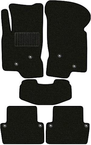 Коврики текстильные "Классик" для Volvo XC70 II (suv / S) 2000 - 2004, черные, 5шт.