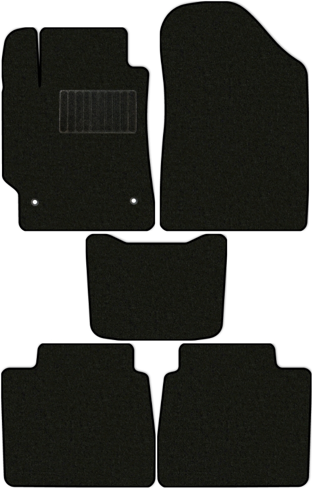 Коврики текстильные "Классик" для Toyota Camry (седан / XV40) 2006 - 2009, черные, 5шт.