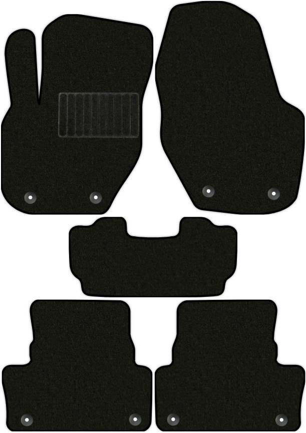 Коврики текстильные "Стандарт" для Volvo XC60 I (suv / DZ) 2013 - 2017, черные, 5шт.